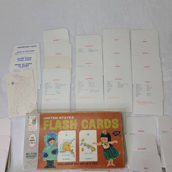 Milton Bradley United States Flash Cards  9002 Complete - Picture 13 of 15